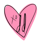 XO, DD
inside a pink heart