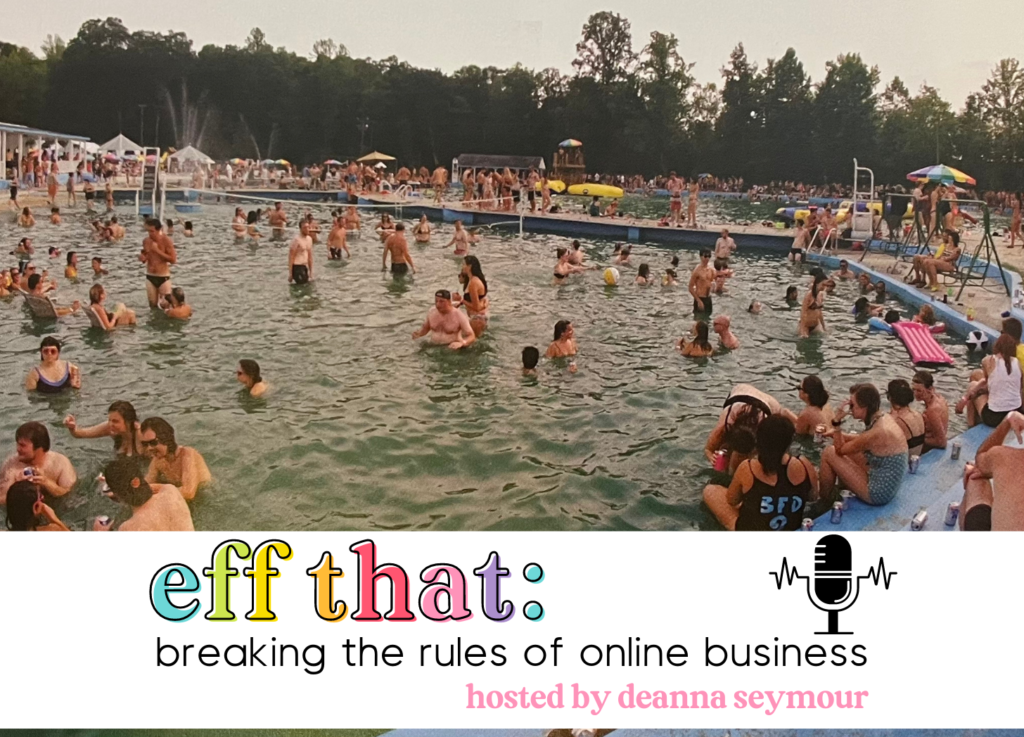 A photo of Hadad's Lake, where Best Friends Day was held for 10 years. On this week's episode of Eff That: Breaking the Rules of Online Business, we talk about how to build a membership that people love as much as these party people love Best Friends Day. 