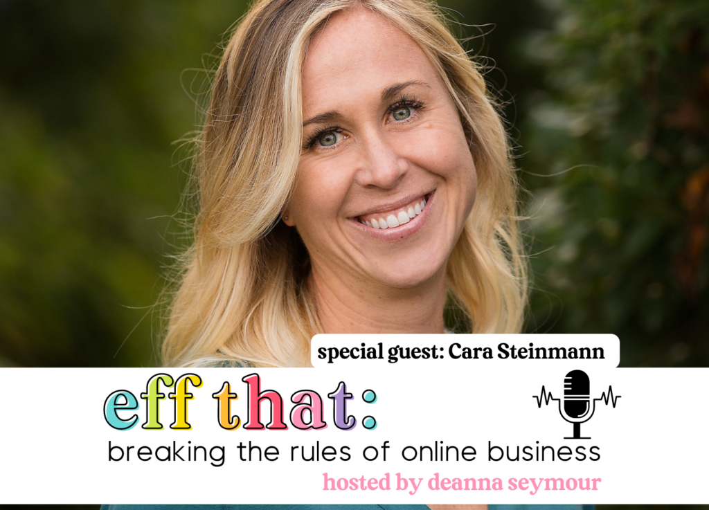 Cara Steinmann, Founder of the RAVEL Collective, smiles at the camera. She's the guest on this episode of Eff That Podcast.