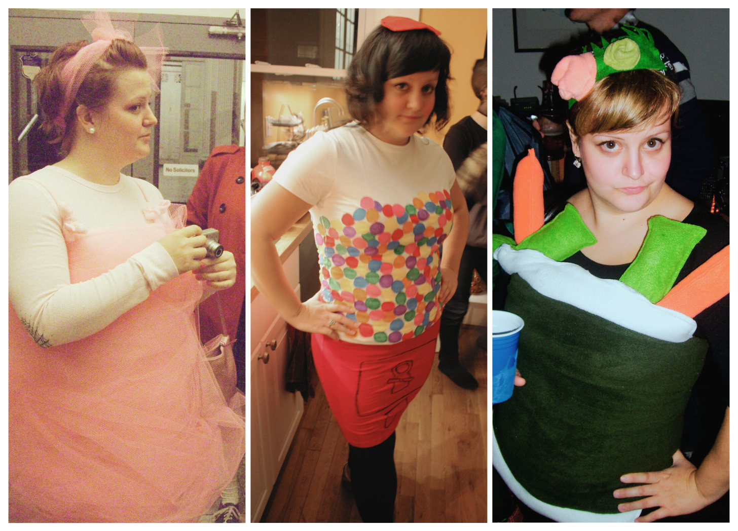 Halloween costumes, cotton candy costume, gumball machine costume, sushi costume, deanna seymour
